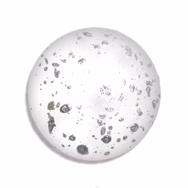 Crystal Mat Silver Splash Cabochon Par Puca 18mm 1st