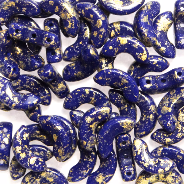 Opaque Dark Blue Gold Splash Arcos 5g