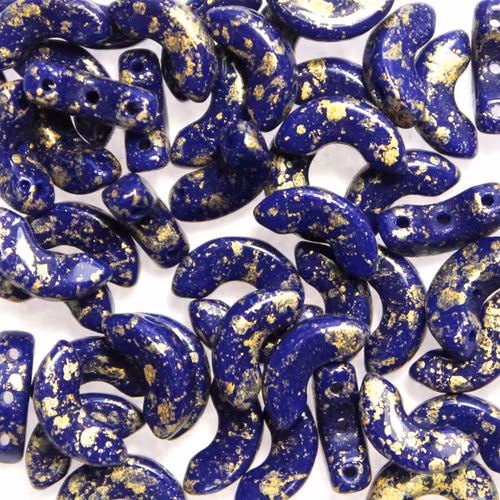 Opaque Dark Blue Gold Splash Arcos 5g