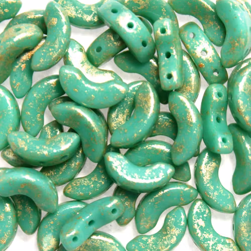 Opaque Green Turqoise Gold Splash Arcos 5g