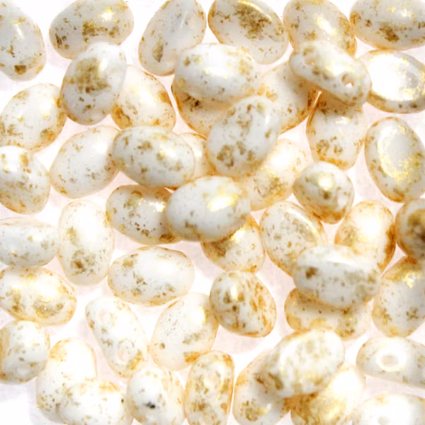 Opaque White Gold Splash Samos 5g
