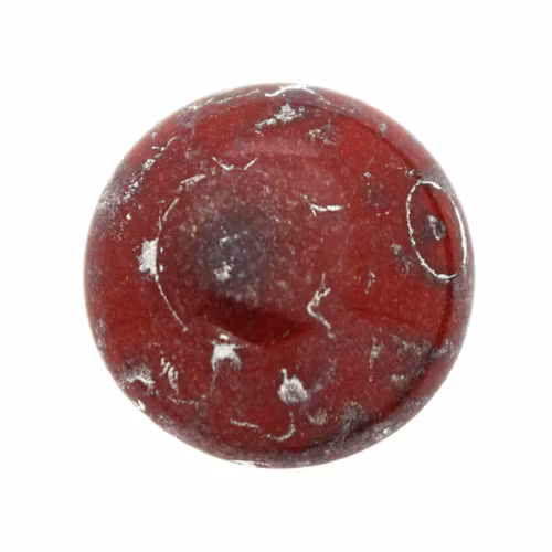 Opaque Red Patina Silver Cabochon Par Puca 18mm 1st