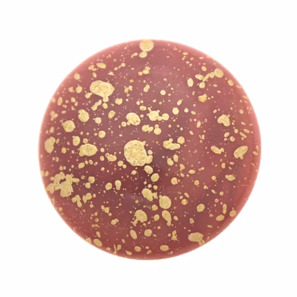 Opaque Rose Gold Splash Cabochon Par Puca 25mm 1st