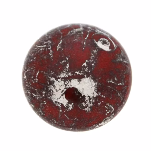 Opaque Red Patina Silver Cabochon Par Puca 25mm 1st