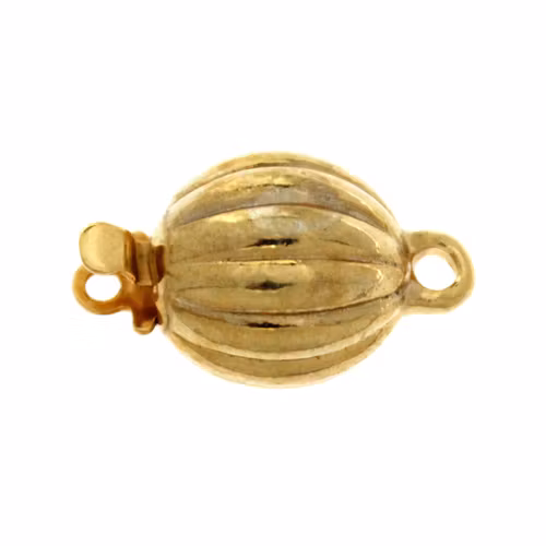 Claspgarten Boxlås Melon 10mm 23KT Guldpläterad 1st