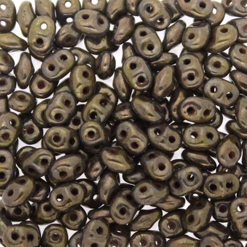 Opaque Light Olive Bronze Picasso Superduo 10g