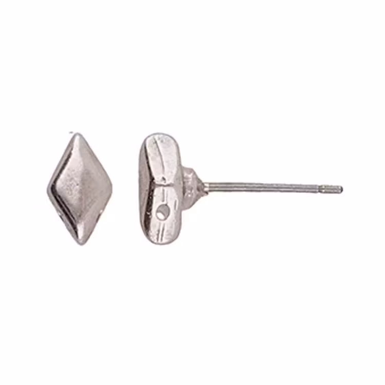 Cymbal Provatas Silverpläterad 5x8,5mm Örhängesstift 1par