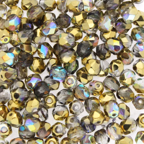 Crystal Golden Rainbow Fire Polish 4mm 100st