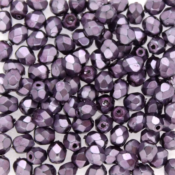 Heavy Metal Dark Magenta Fire Polish 4mm 100st