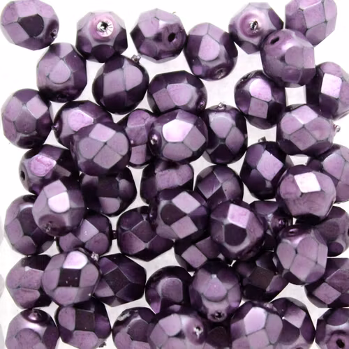 Heavy Metal Dark Magenta Fire Polish 6mm 50st