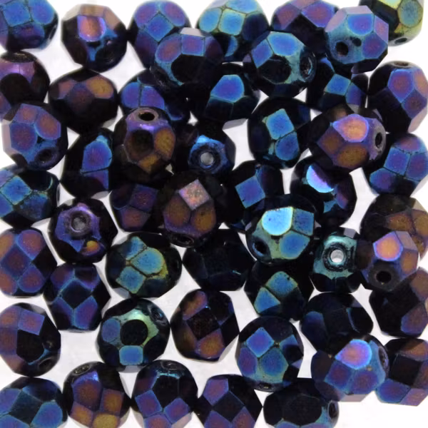 Iris Blue Fire Polish 6mm 50st