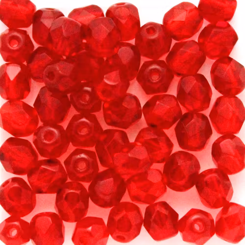 Siam Ruby Fire Polish 6mm 50st