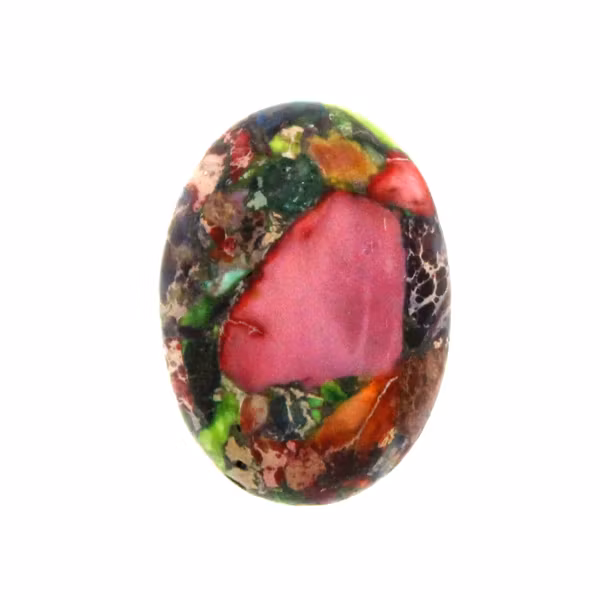 Regalite Flak Flerfärgad Oval Cabochon 25x18mm 1st