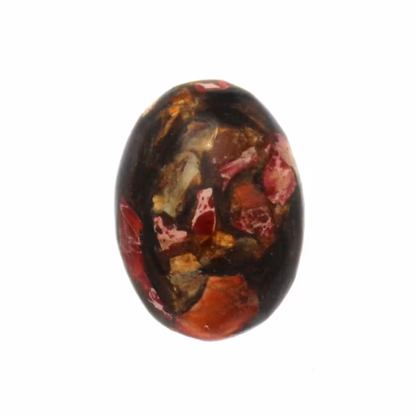 Regalite Flak Röd Oval Cabochon 25x18mm 1st