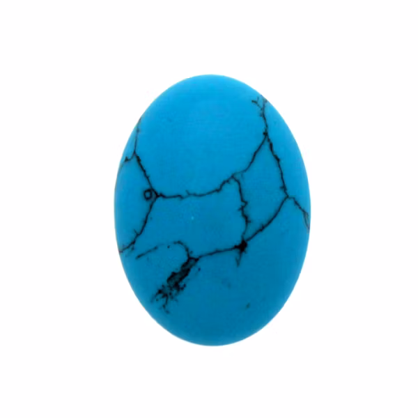 Syntetisk Turkos Oval Cabochon 30x22mm 1st
