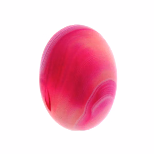 Rosa Randig Agat Oval Cabochon 30x22mm 1st