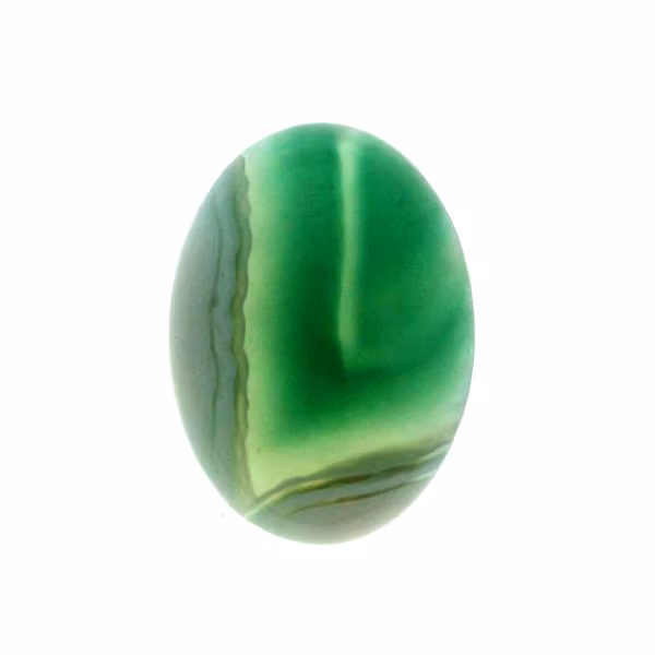 Grön Randig Agat Oval Cabochon 30x22mm 1st