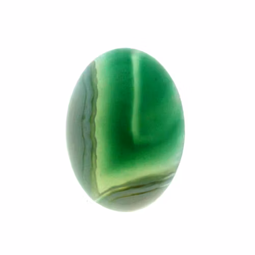 Grön Randig Agat Oval Cabochon 30x22mm 1st