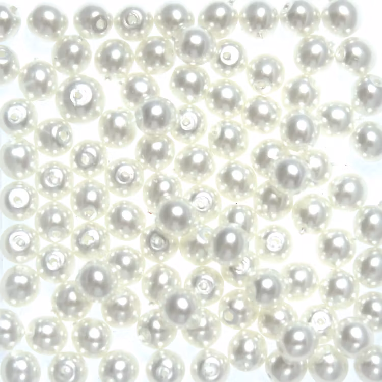 Bright White Vaxade Runda/Druks 2mm 100st