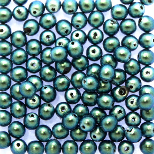 Moonstone Blue Vaxade Runda/Druks 3mm 100st