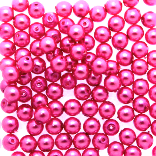 Hot Pink Vaxade Runda/Druks 3mm 100st