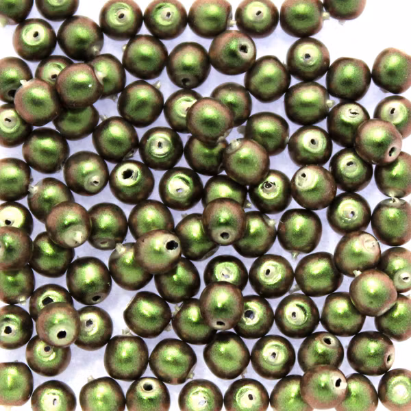 Polynesian Olive Runda/Druks 4mm 100st