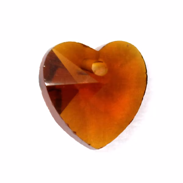 Topaz Hjärta Glas 10x10mm 1st