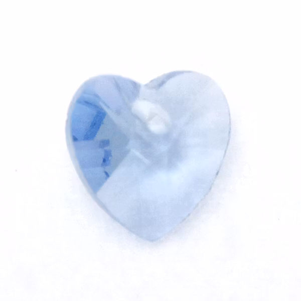 Light Sapphire Hjärta Glas 10x10mm 1st