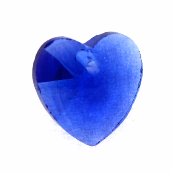 Cobalt Hjärta Glas 14x14mm 1st