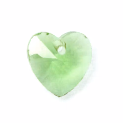 Light Green Hjärta Glas 10x10mm 1st