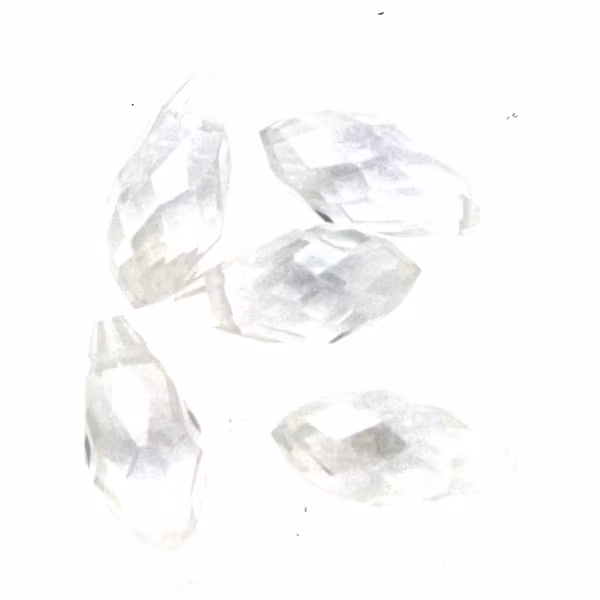 Crystal Luster Droppe Glas 12x6mm 1st