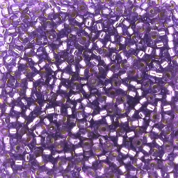Duracoat Silverlined Dyed Lavender 15-4278 Miyuki Seedbeads 15/0 5g