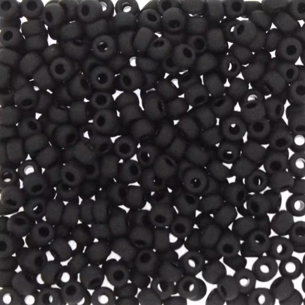 Matte Opaque Black 8-0401F Miyuki Seedbeads 8/0 10g