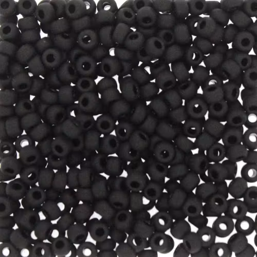 Matte Opaque Black 8-0401F Miyuki Seedbeads 8/0 10g
