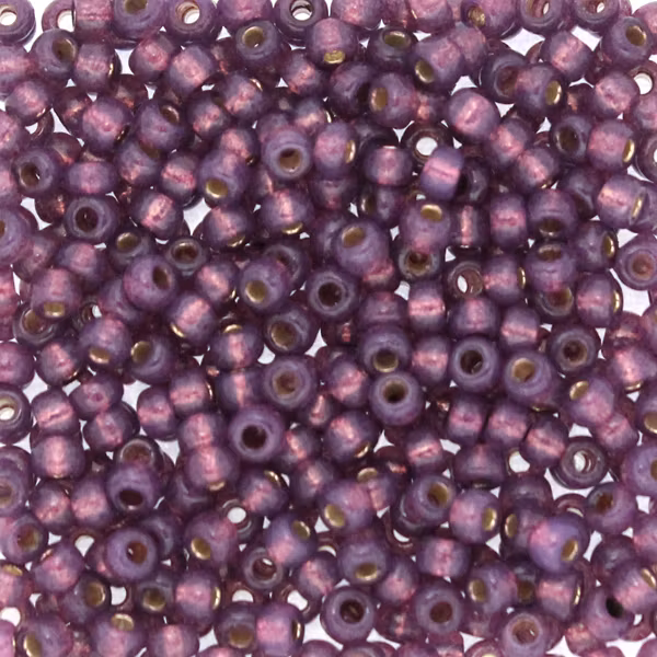 Duracoat Silverlined Dyed Dark Lilac 8-4248 Miyuki Seedbeads 8/0 10g