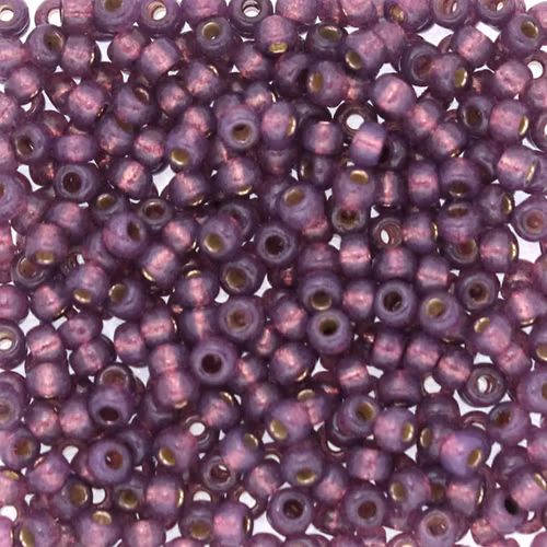 Duracoat Silverlined Dyed Dark Lilac 8-4248 Miyuki Seedbeads 8/0 10g