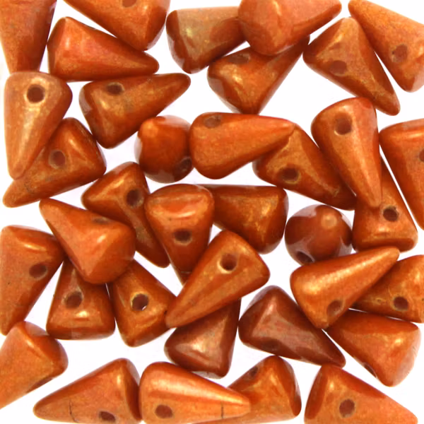 Opaque White Gold Luster Spikes 5x8mm 5g