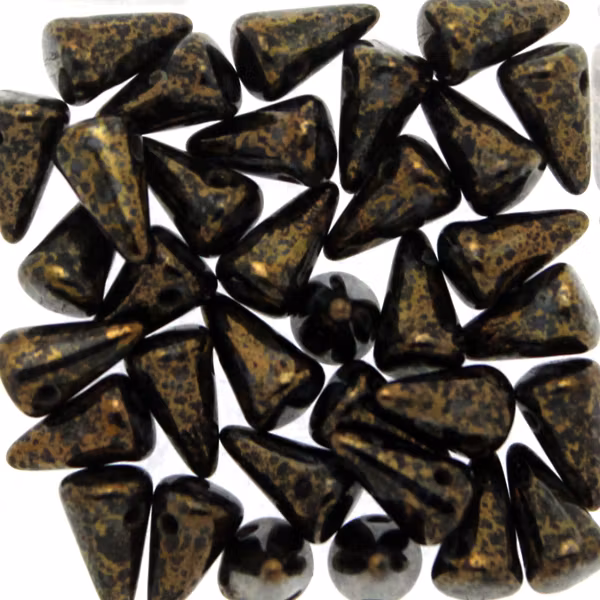 Jet Bronze Picasso Spikes 5x8mm 5g