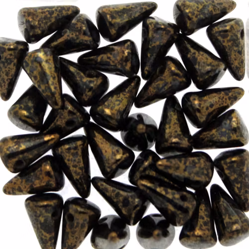 Jet Bronze Picasso Spikes 5x8mm 5g