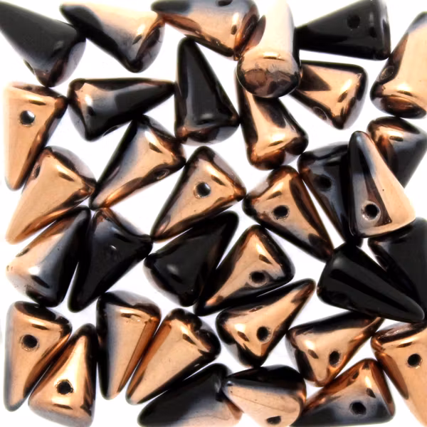 Jet Capri Gold Spikes 5x8mm 5g