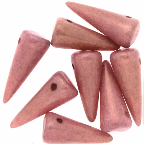 Opaque White Lila Luster Spikes 7x17mm 5g