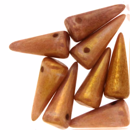 Opaque White Red Luster Spikes 7x17mm 5g