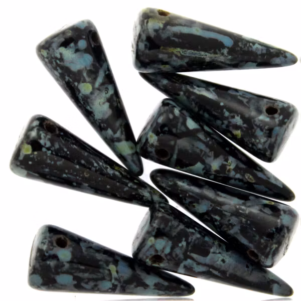 Jet Travertin Spikes 7x17mm 5g