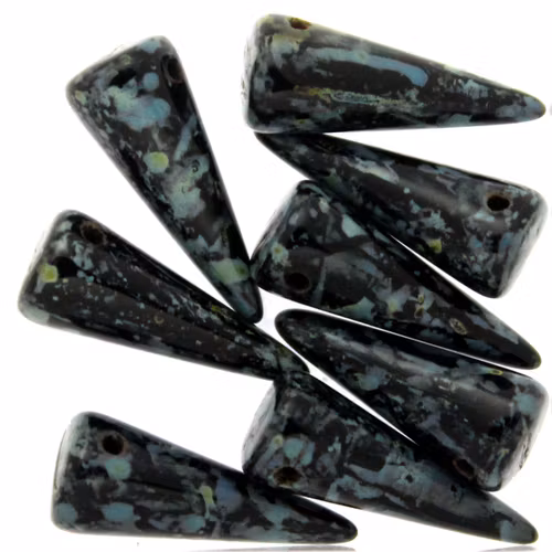 Jet Travertin Spikes 7x17mm 5g