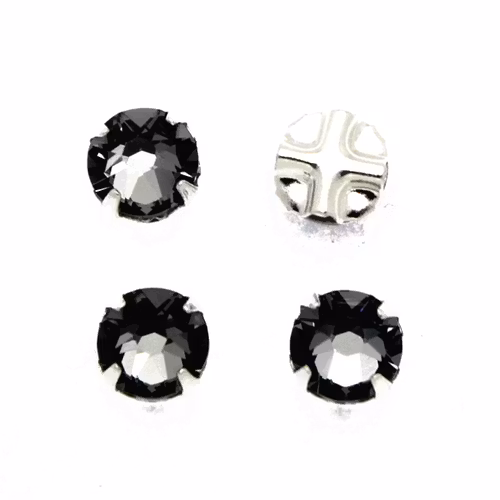 Crystal Silver Night Swarovski Rose Montées ss30 53103 4st