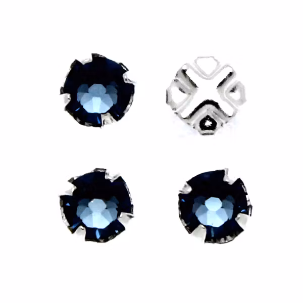 Denim Blue Swarovski Rose Montées ss30 53103 4st