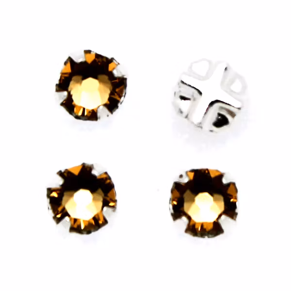 Light Colorado Topaz Swarovski Rose Montées ss30 53103 4st