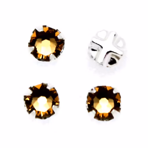 Light Colorado Topaz Swarovski Rose Montées ss30 53103 4st