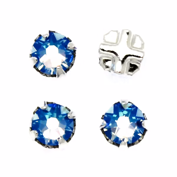 Light Sapphire Shimmer Swarovski Rose Montées ss30 53103 4st
