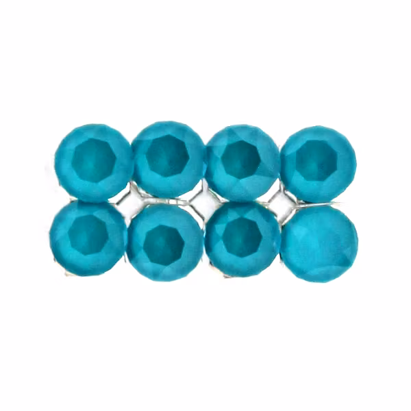 Crystal Azure Blue Silverfärgad metall 40001 Crystal Mesh 3mm 8st